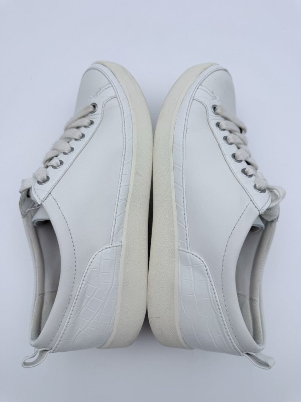 Vionic Women’s Winny White Leather Croc Embossed Platform Sneakers Sz 8.5 - Picture 7 of 9